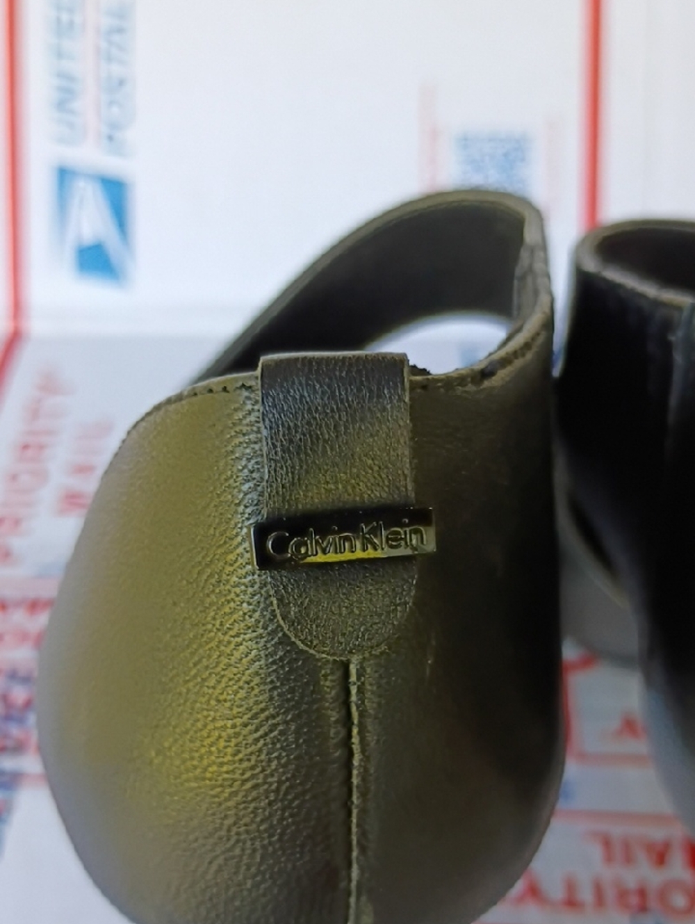 Calvin Klein Black Peep-Toe Stiletto Sandals - Picture 3 of 10